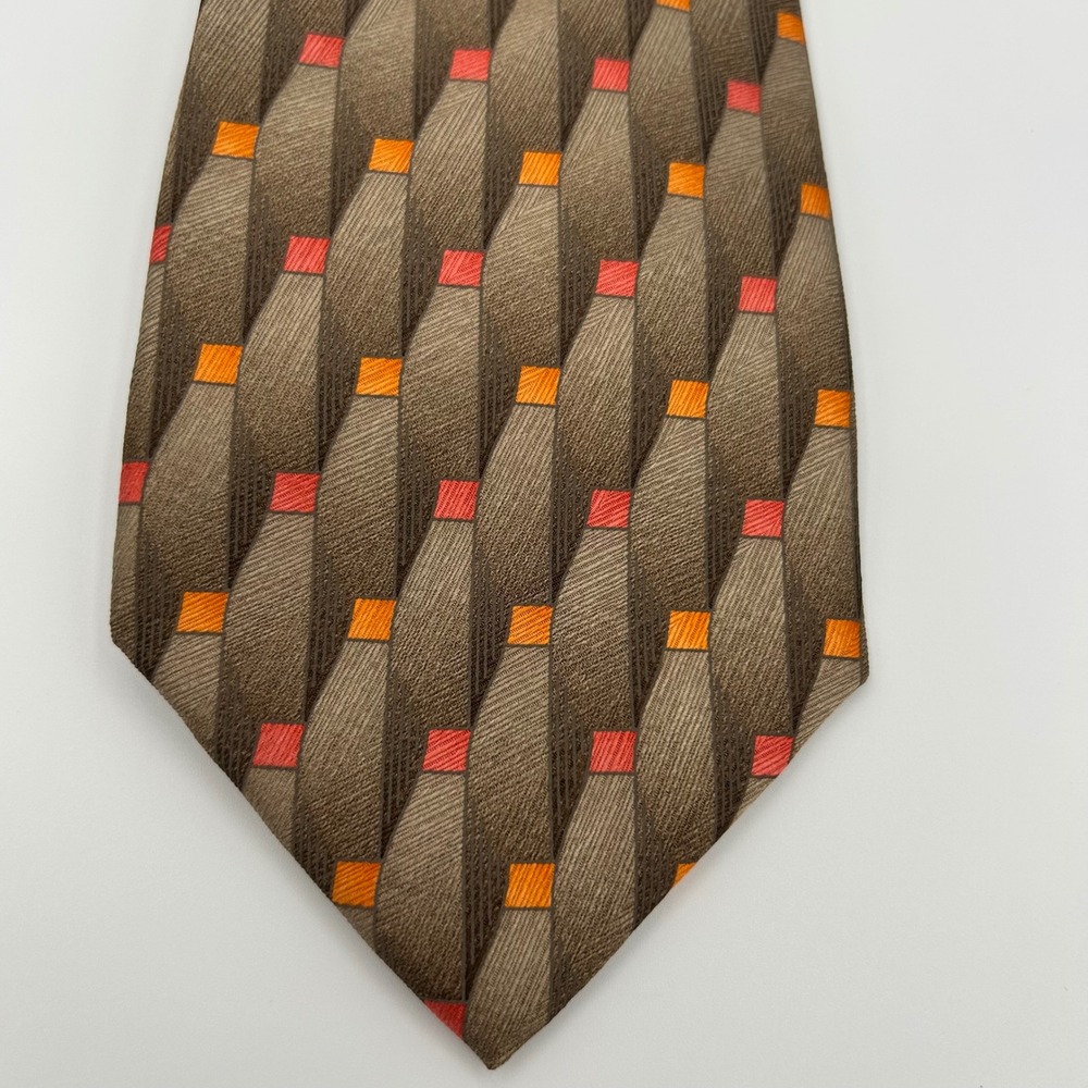 Tom James Necktie Executive Collection‎ Mens OS Brown Silk Professional Classic